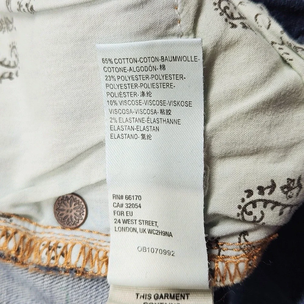 We The Free Jeans Womens 25 Medium Wash High Rise Flare Bell Bottom Button Fly - Picture 14 of 16